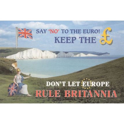 Say No To The Euro Sussex Political Campaign Postcard