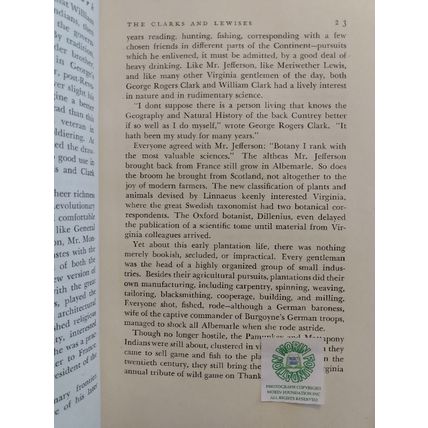 LEWIS & CLARK PARTNERS IN DISCOVERY by JOHN BAKELESS 1947 ILLUSTRATED HARDCOVER