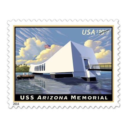 USS Arizona Memorial Express Mail 19.95 Single Postage Stamp Scott 4873