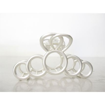 Rose gold silver or dark silver tone circles metal hair claw clip