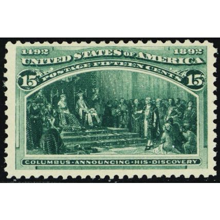 238, Mint VF NH 15¢ Columbian With PFC Certificate * Stuart Katz