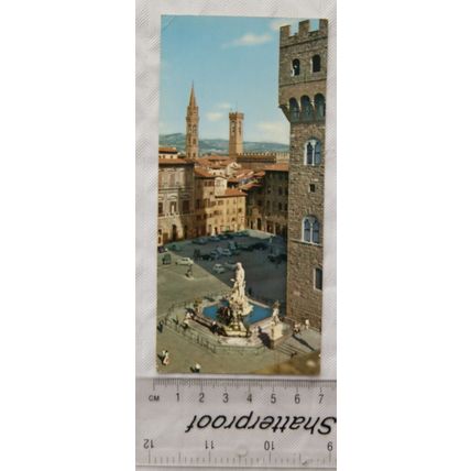 1970 small postcard Firenze, Piazza della Signoria