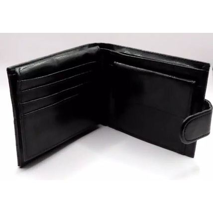 Black Mock Croc Pattern Wallet 10 CM Mens Comes Boxed Gift Fathers Day Notes