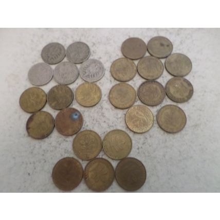 Germany - 25 differently dated - 10 pfennig coins