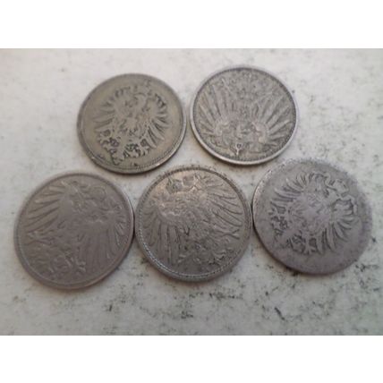 Germany - 25 differently dated - 10 pfennig coins