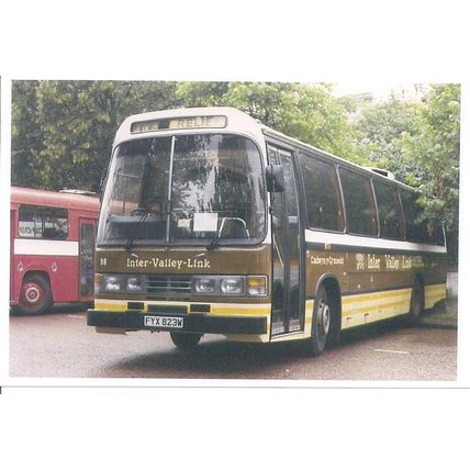 Colour Photograph of Inter Valley Link Ltd. - FYX 823W ex. Grey-Green Coaches