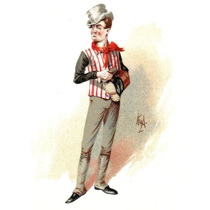 SAM WELLER 1889 JOSEPH CLAYTON CLARKE ‘KYD’ Pickwick Papers VICTORIAN CARTOON