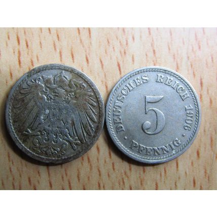 1906d 5 Pfennig Germany Empire Coin