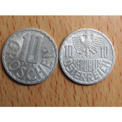 Austria 1955 10 Groschen Coin