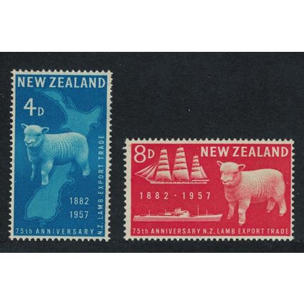 New Zealand Lamb Export 2v 1957 MNH SG#758-759