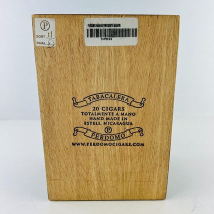 PERDOMO HABANO MADURO PRESIDENTE Empty Cigar Box Stash Slide Top