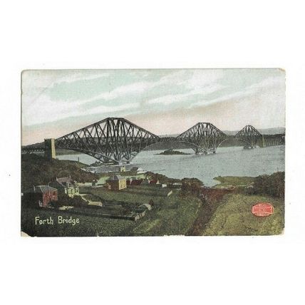 Forth Bridge. E G L D London. Postcard.