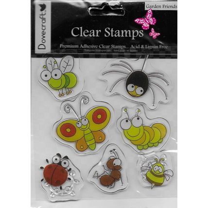 Dovecraft. Garden Friends Stamp Set. Stamping Cardmaking Scrapbooking Crafts