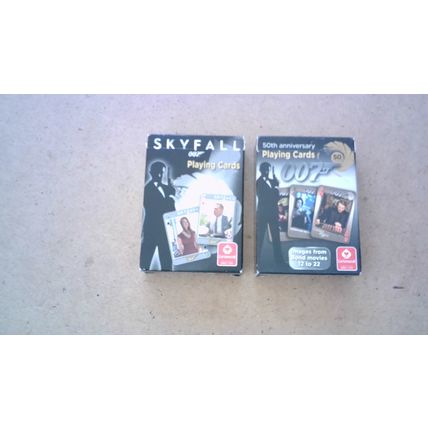 JAMES BOND: 007 - Playing Cards (Sealed) 2 Packs: Skyfall & 50th Anniversary