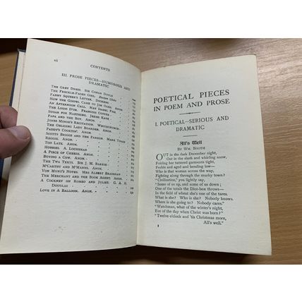 1920 "FIVE MINUTE RECITATIONS IN POEMS & PROSE" ANTIQUE HARDBACK BOOK (P3)