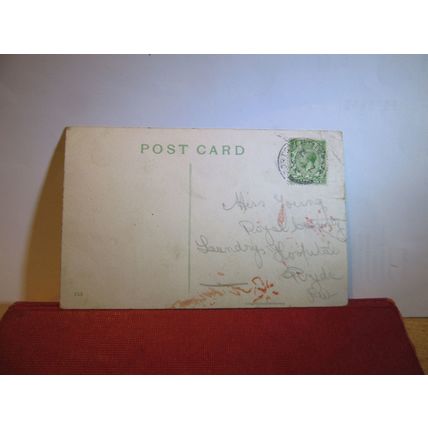 a naughty boy! SEASIDE humour used antique postcard comic 1914 pm =