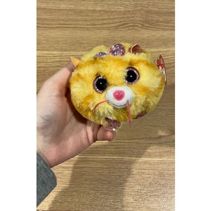 Ty Puffies Tabitha The Tabby Cat Stuffed Beanie Cute Mini Plushie