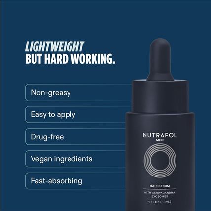 Nutrafol Men'S Hair Serum, Clinically Tested to Support Visibly Thicker Hair and