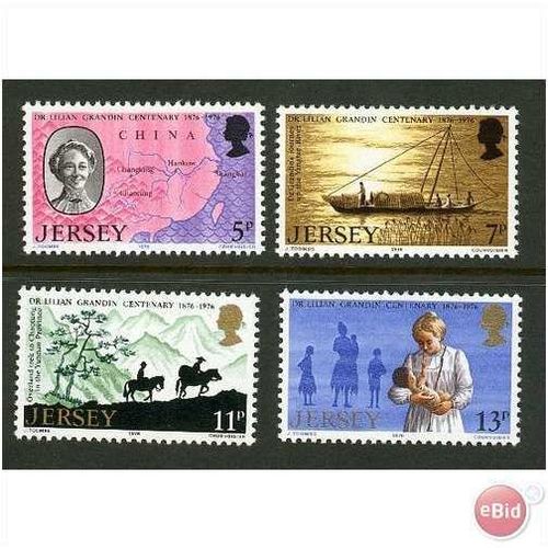 Jersey Pres Pack 1976 - SG 164-167 - Dr. Lilian Grandin Centenary