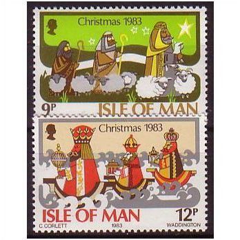 1983 Isle of MAN 252-3 MNH Christmas set of 2