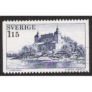 Fa 1047: 1 Kr. 15 ultramarine-blue Västergötland: Läckö Castle.