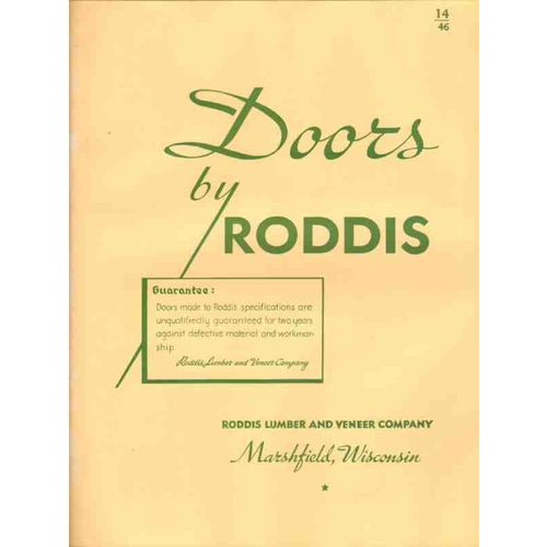 roddis lumber veneer company 1938 doors specifications vintage catalog