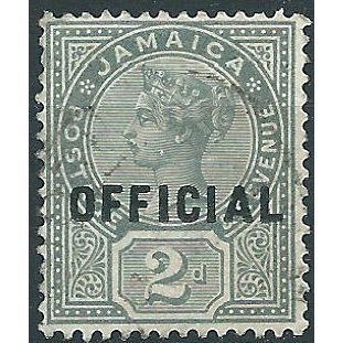 Jamaica 1891 O5 2d Grey Official Very Fine Used .. ..