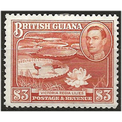 British Guiana 1945 SG319 $3 Red-Brown Mounted Mint ....