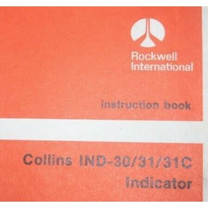 Rockwell Collins IND-30/31/31C Indicator Instruction Book manual