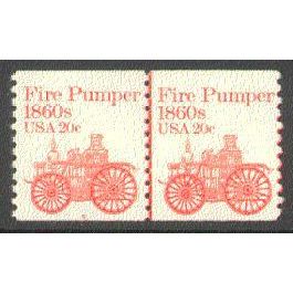 1908 20c Fire Pumper Fine MNH Dry Gum CNP Left 8 P0378
