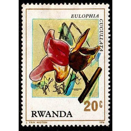 Rwanda 1976 Flower 20c MH Stamp Orchids