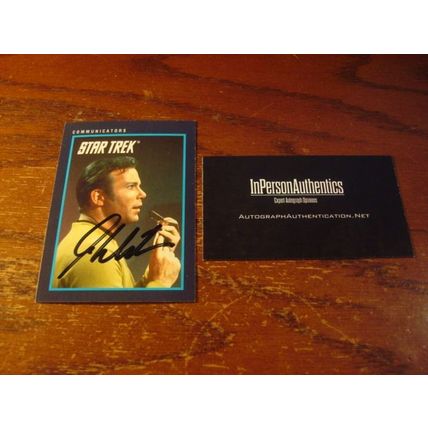 1991 Star Trek, Autograph Card, w/COA, WILLIAM SHATNER, Star Trek (B)