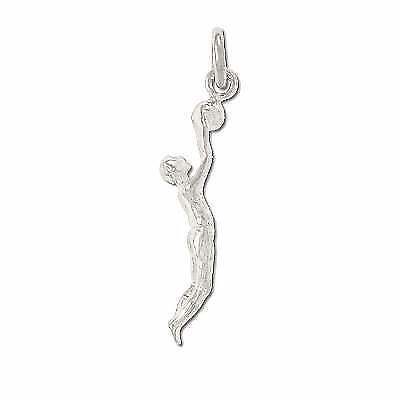 Sterling Silver BasketBall Player Charm pendant.
