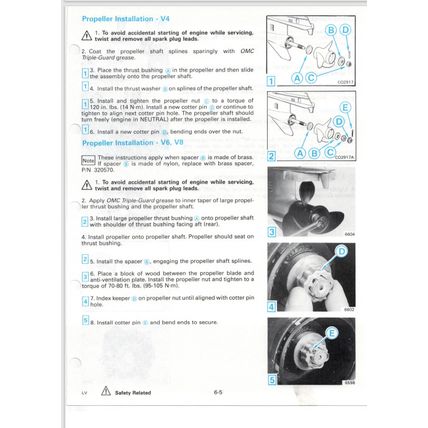 Johnson Evinrude 125C 130 200 225 250 90° LV Outboard Service Manual 1996 PDF