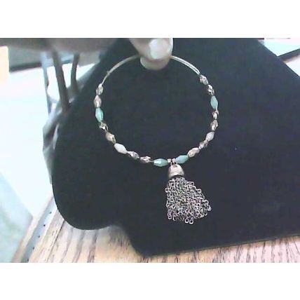 Metal Tassel Bracelet Turquoise Color Beaded
