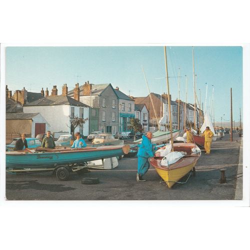 Boats on Appledore Quay Devon Postcard 1609