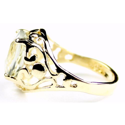 Green Amethyst (Prasiolite), 10KY Gold Ring, R004