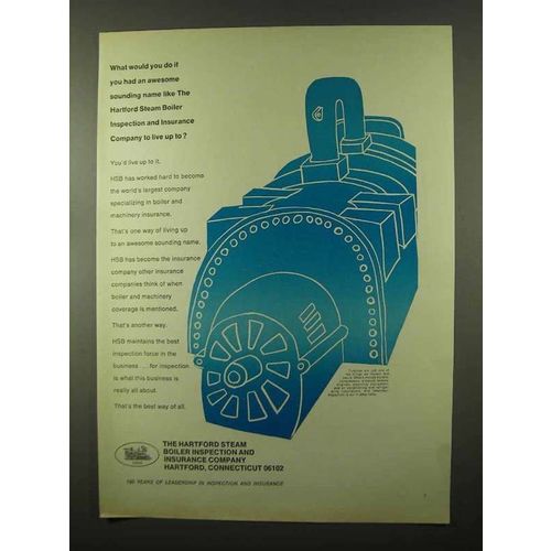 1966 Hartford Steam Boiler Inspection & Insurance Ad - Awesome Name