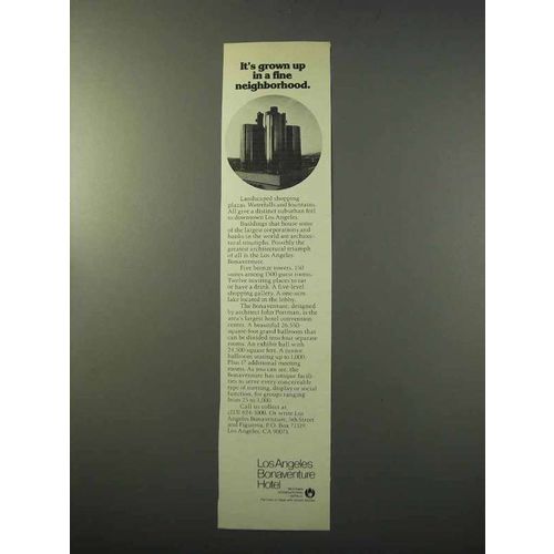 1977 Los Angeles Bonaventure Hotel Ad - It's Grown Up