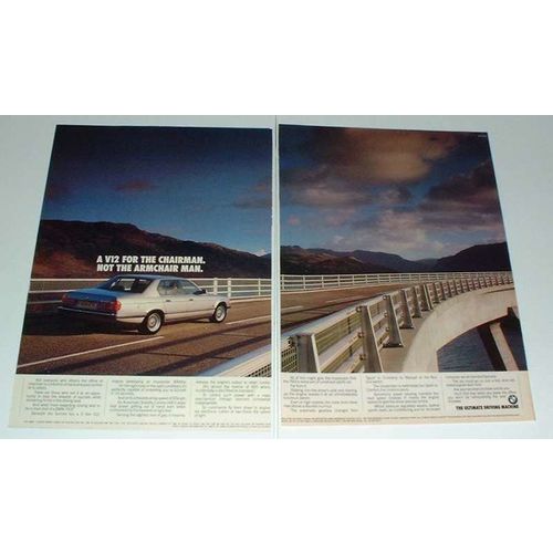 1989 BMW 750i Car Ad - V12 for the Chairman