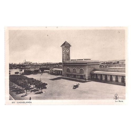 LA GARE, CASABLANCA, MOROCCO unused postcard