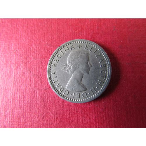 1956 QUEEN ELIZABETH II SIXPENCE FREE POST. (ed) o P