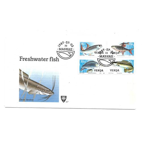 SthAfrica.Venda.Freshwater Fishes set of 4.First Day Cover.Mar20