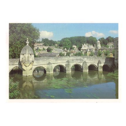 TOWN BRIDGE, BRADFORD ON AVON, Wiltshire. unused vintage postcard =