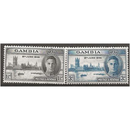 Gambia 1946 Victory Set SG162-163 Mounted Mint . .. .