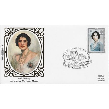 GB 1990 Queen Mother 90th Birthday 34p FDC special Clarence House pm by Benham