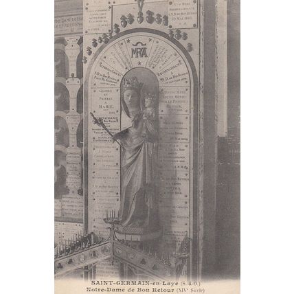 Saint Germain En Leye Notre Dame De Bon Retour Statue Postcard