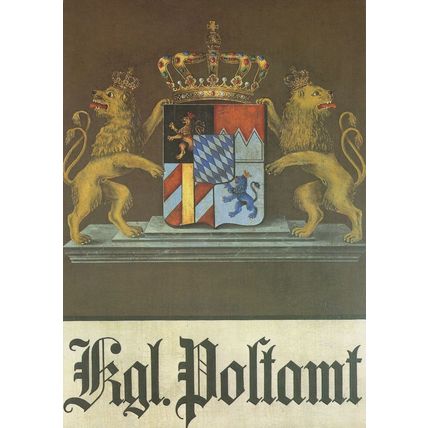 Einheitsform 1885 Antique Post Office Sign German Postcard
