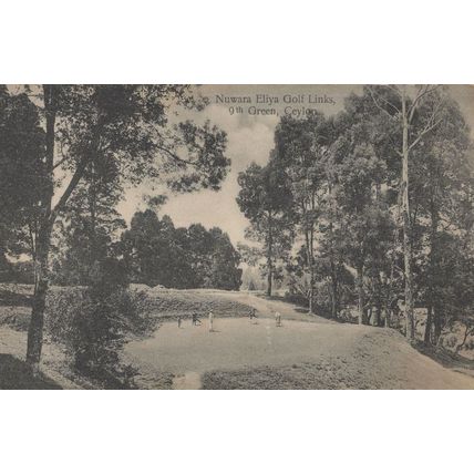 Nuwara Eliya Golf Links 9th Green Ceylon Sri Lanka Old Postcard