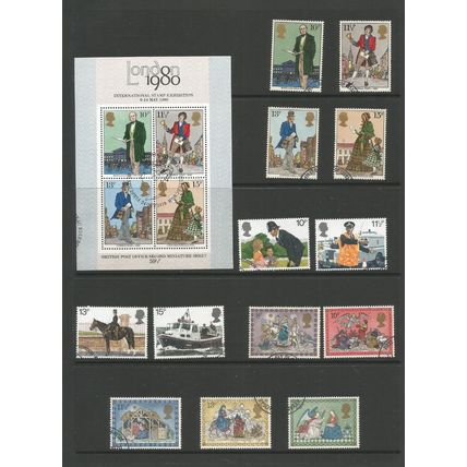 GREAT BRITAIN 1979 Full Year Used Sets Inc Miniature Sheet. SG 1075/1108